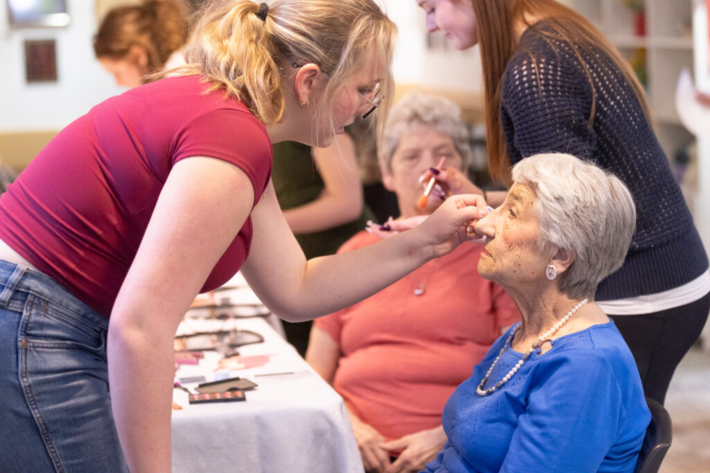 behind the scenes at Smithfield Lodge seniors glam day