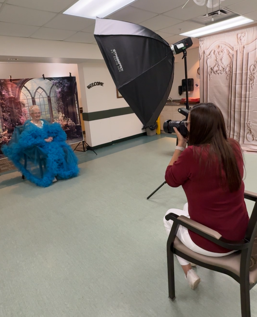 behind the scenes at Smithfield Lodge seniors glam day