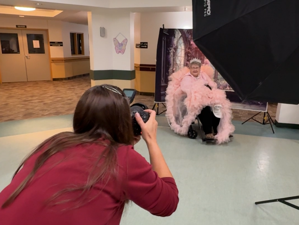 behind the scenes at Smithfield Lodge seniors glam day